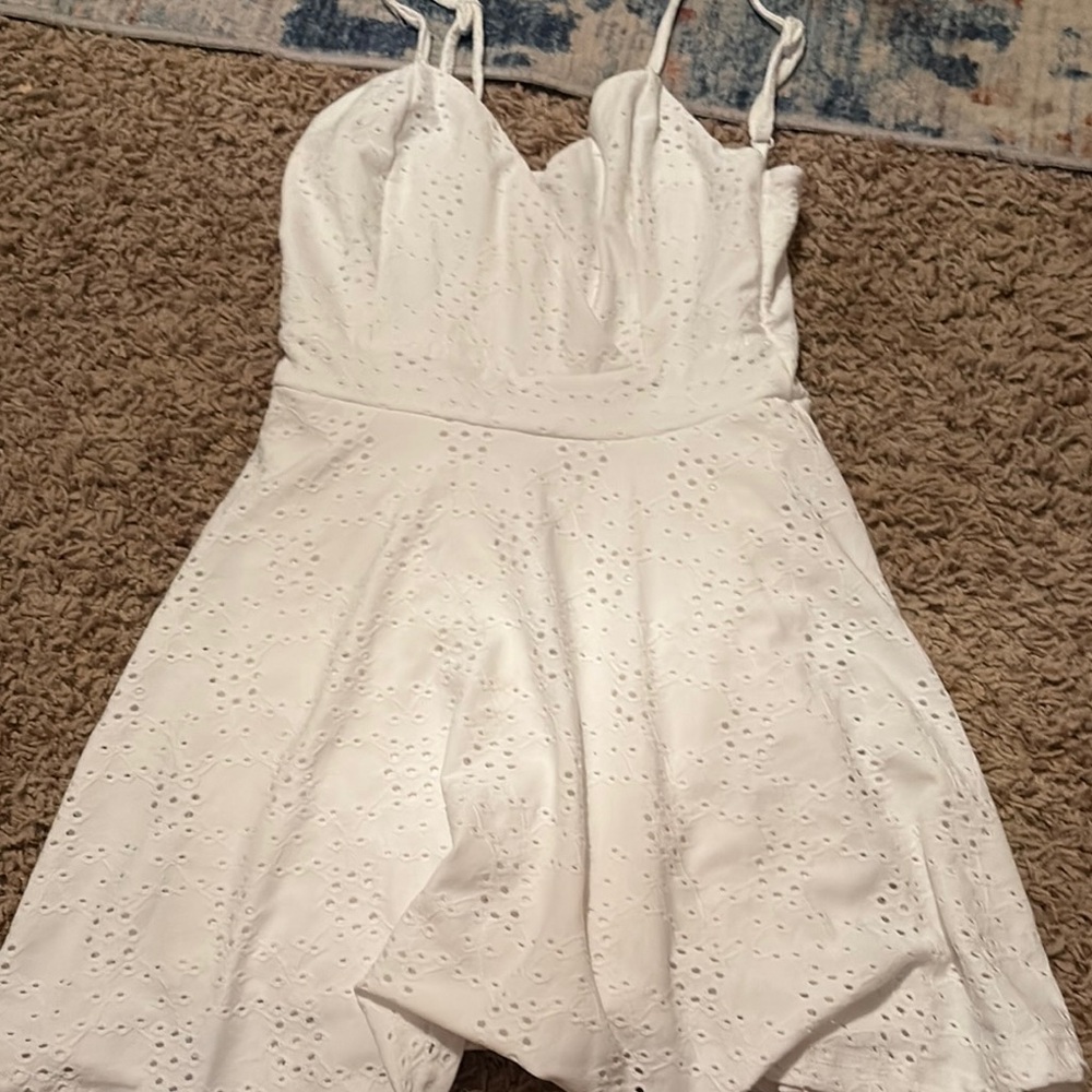 Justify White Eyelet Dress